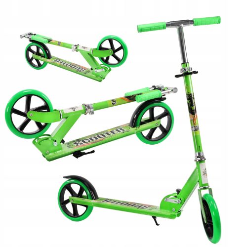  Großer grüner faltbarer Roller mit Bremse SUNLIGHT NEON bis 100 kg