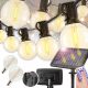  SOLAR GARTEN GARLAND LICHTERKETTE 32 LED GROSSE GLÜHBIRNEN + 10M FERNBEDIENUNG