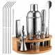 PROFESSIONELLES BARTENDER-SET FÜR GETRÄNKE, SHAKER, 23 ELEMENTE + GRATIS