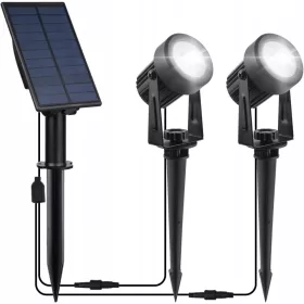  SuperLED Solarlampe, schwarz, 30 cm, 2 Stk.