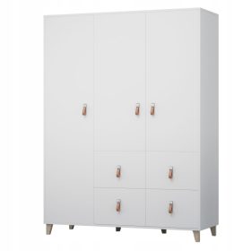    Idźczak Furniture FIGO Kleiderschrank 150 x 202 x 55 cm weiß