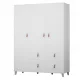  Idźczak Furniture FIGO Kleiderschrank 150 x 202 x 55 cm weiß