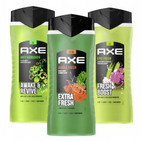   AXE JUNGLE FRESH + HANGOVER + EPIC FRESH DUSCHGEL-SET 3x 400 ml
