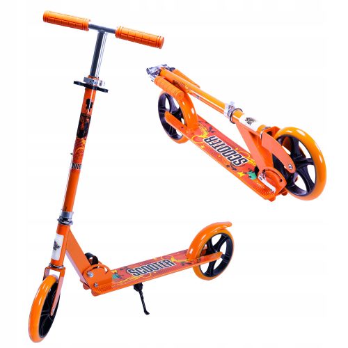  Orange großer faltbarer Roller mit Bremse SUNLIGHT NEON bis 100 kg