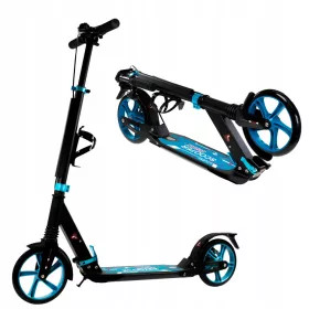    BLAUer großer faltbarer Roller mit Bremse SUNLIGHT NEON bis 100 kg