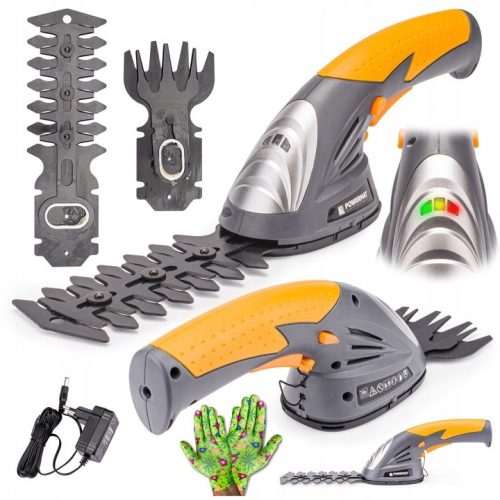  Powermat 12 cm 3,6 V Akku-Elektroschere + Procera-Handschuhe Damen-Arbeitshandschuhe X-COLOR-PU 8 Größe 8 - M 12 Paar