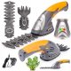  Powermat 12 cm 3,6 V Akku-Elektroschere + Procera-Handschuhe Damen-Arbeitshandschuhe X-COLOR-PU 8 Größe 8 - M 12 Paar