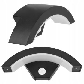    Smartled Gartenwandleuchte schwarz, integrierte 10-W-LED-Quelle