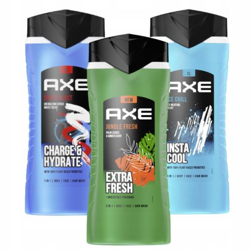  AXE JUNGLE FRESH + HANGOVER + EPIC FRESH DUSCHGEL SET 3x 400 ml