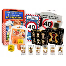    Spezielles Geburtstagsset zum 40. Geburtstag für einen Mann, seinen Freund, ein Geschenk