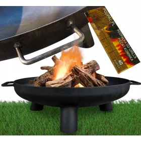    GROSSE GARTENFEUERSTELLE Ø80 CM GRILLSCHALE DICKSTE XXL-BLECHE + GRATIS!