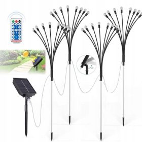  Solarlampe, schwarz, 73 cm, 4 Stk.