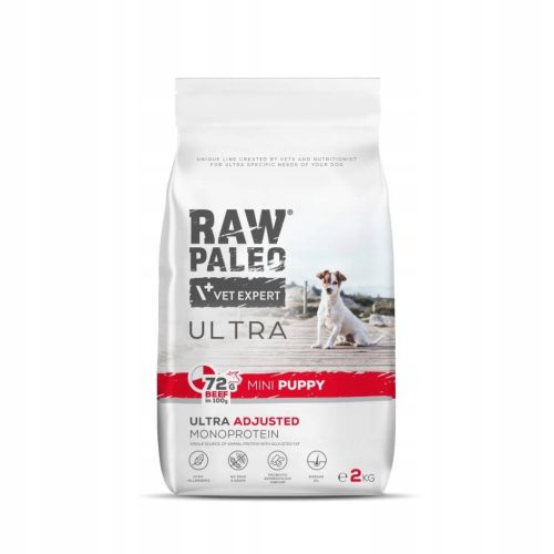  RAW PALEO ULTRA BEEF PUPPY MINI 2kg - Trockenfutter für Welpen kleiner Rassen