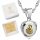  SILBERKETTE UND KOMMUNIONMEDAILLE HERZ DER GOTTESMUTTER FÜR DIE KOMMUNIONSTAUFE