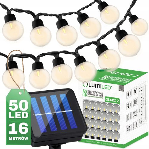  Lumiled-Girlande 1489 cm Solar