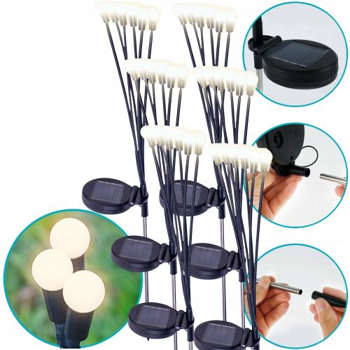  Forever Light eingebettete Solarlampe, schwarz, 73 cm, 1 Stk.