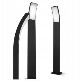    Rechteckiger Smartled-Lichtmast mit integrierter LED-Quelle, 80 cm, schwarz