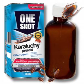    Flüssigkeit gegen Kakerlaken, Zecken, Mücken, Ameisen, Fliegen, Wespen, Spinnen, Flöhe, Wanzen, Silberfischchen One Shot 0,25 kg 250 ml