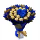  Strauß aus Ferrero-Süßigkeiten und Rosen. Geschenk zum Hochzeitstag, 20. Geburtstag