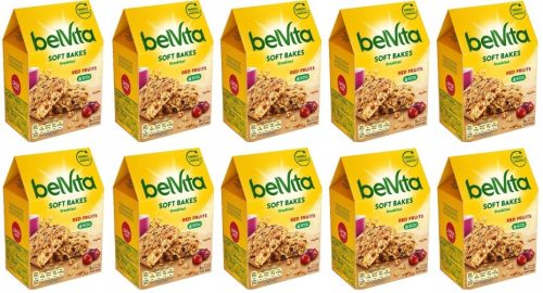 10x 250g BELVITA Soft Red Berries Keksriegel mit Getreide, Cranberries und Rosinen