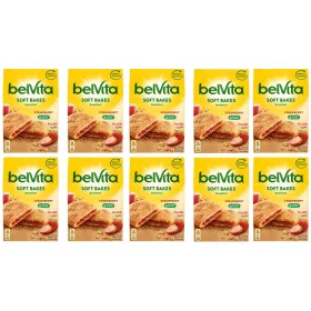   10x 250g BELVITA Soft Strawberry, Weiche Getreidekekse mit Erdbeerfüllung – Kartonpackung
