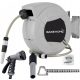  Automatischer Gartenschlauch 20 m + 2 x Enden, Aufroller, Aufroller für die Wand