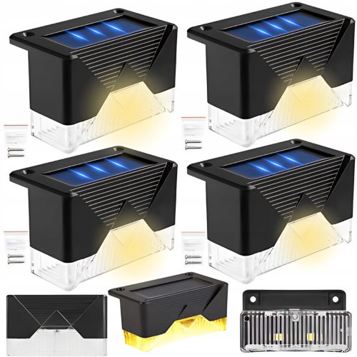  MAXSELL eingebettete Solarlampe, schwarz, 5 cm, 4 Stk.