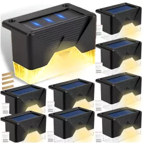  MAXSELL eingebettete Solarlampe, schwarz, 5 cm, 8 Stk.