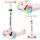  TRINGO Dreirad-Balance-Scooter, 3–8 Jahre alt – Pink + leuchtende LED-Räder