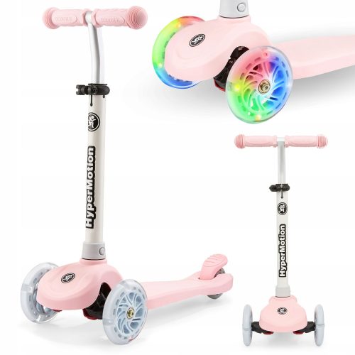  TRINGO Dreirad-Balance-Scooter, 3–8 Jahre alt – Pink + leuchtende LED-Räder