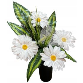  Grabdekoration, Friedhof, künstliche Blumenkomposition