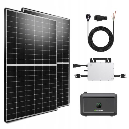 Balkon-Photovoltaik 1000W mit HMS 800W Wechselrichter und Kraftwerk