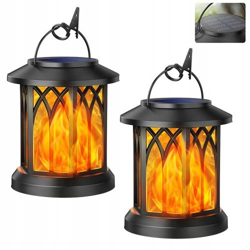  Solarlampe, schwarz, 15 cm, 2 Stk.