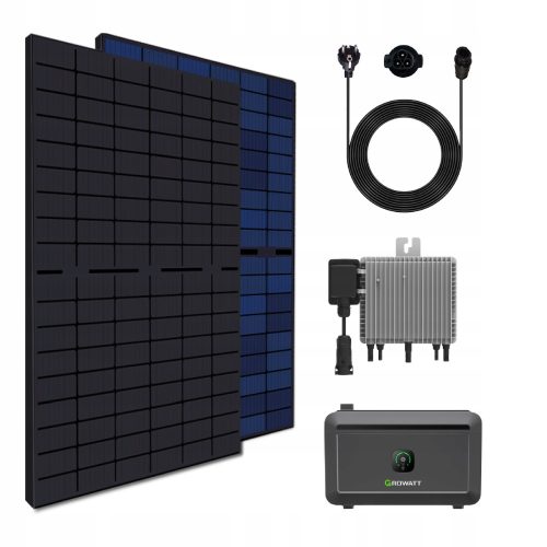 Photovoltaik-Balkon 860 W mit Deye 800 W WIFI-Wechselrichter und Growatt NOAH 2000