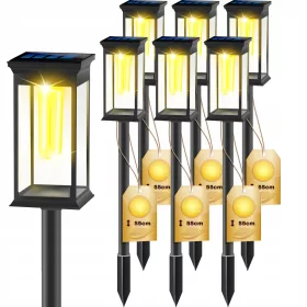  Einbau-Solarleuchte NNLED schwarz 55 cm 6 Stk.