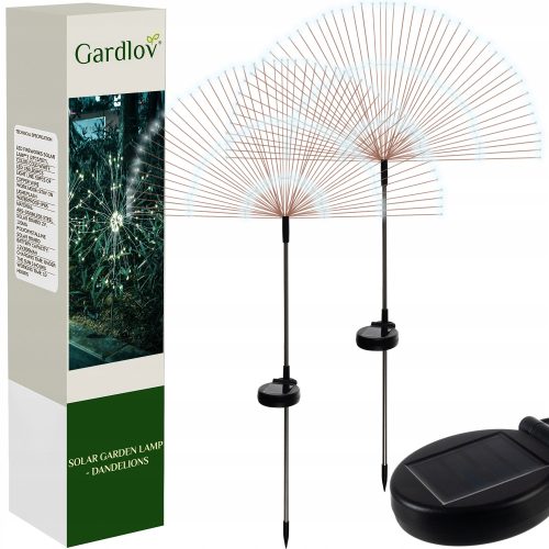  Gardlov eingebettete Solarlampe, schwarz, 89 cm, 2 Stk.