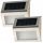  Martom eingebettete Solarlampe Silber 8 cm 2 Stk.