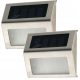  Martom eingebettete Solarlampe Silber 8 cm 2 Stk.