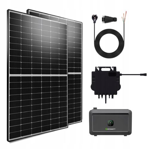 Photovoltaik-Balkon 1000W mit NEO 800W Wechselrichter und Growatt NOAH 2000