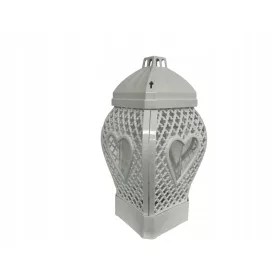  Glamour-Herzkapellenkerze, schwarz, 30 cm