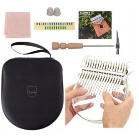    KALIMBA Acryl-Instrument, tragbares Klavier, 17 Tasten, Set mit Koffer