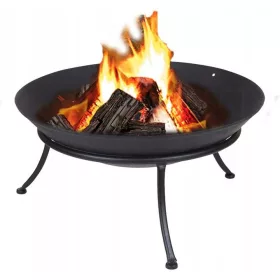    Schwarzes Gusseisen-Feuerloch für Lagerfeuergrill, 60 cm, für Garten-Lagerfeuergrill