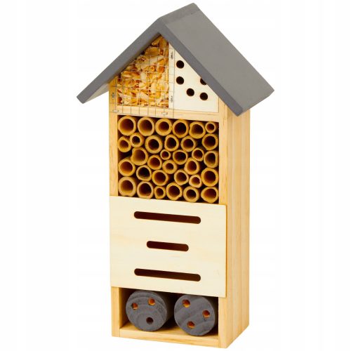  Hotel Insektenhaus aus Holz 13x8x26cm natur