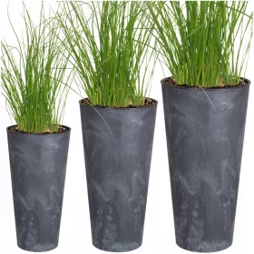    Prosperplast Blumentopf 25 cm x 25 x 47,6 cm Durchmesser 25 cm Kunststoff Graphit