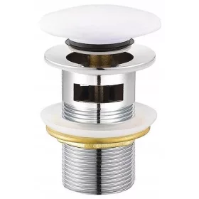  Runde Cersanit Click-Clack-Kappe mit Überlauf, weiß