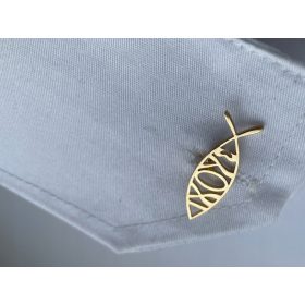    Modische, phänomenale EXC-Manschettenknöpfe Fish Sign Symbol Fish vergoldet