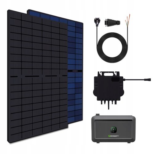 Photovoltaik-Balkon 860W mit NEO 800W Wechselrichter und Growatt NOAH 2000