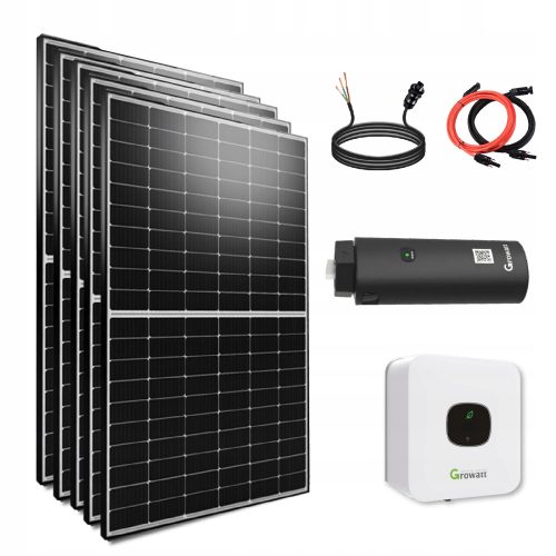 Komplettes 2500-W-Balkon-Set mit Growatt 2,5-kW-Wechselrichter und WIFI-Stick