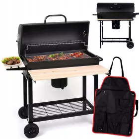    MalTec Holzkohlegrill 71 x 35 cm + MalTec Grillschürze 59,5 cm