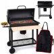  MalTec Holzkohlegrill 71 x 35 cm + MalTec Grillschürze 59,5 cm